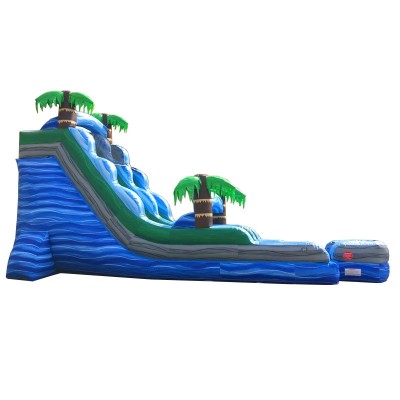 Pogo 18' Tropical Commercial Inflatable Water Slide with Blower Kids Bouncy Jumper   